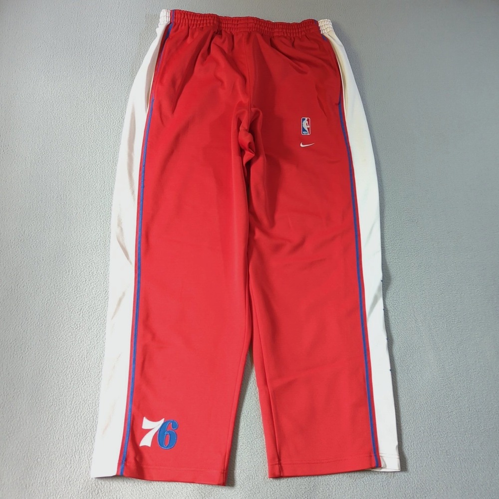 Nike Philadelphia 76ers Warm Up Pants Mens XL Red NBA Breakaway Stars Vintage
